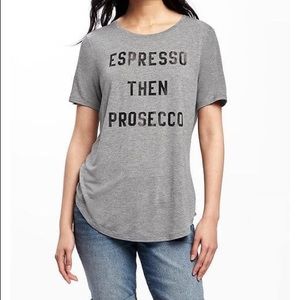☕️Espresso then Prosecco 🥂 Active Old Navy tee